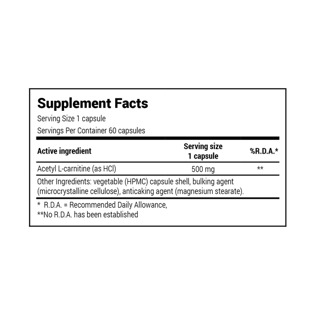 Acetyl L-Carnitine 500mg